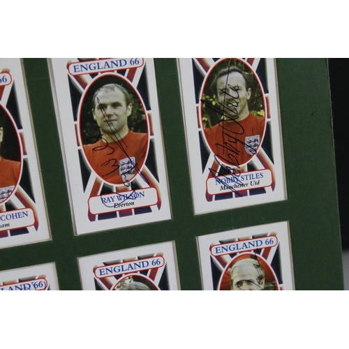 178 - Football autographs - England, World Cup Winners 1966, set of mounted cards, individually signed by ... 