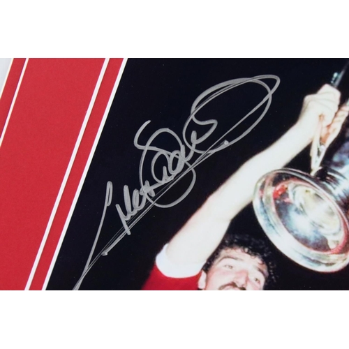 179 - Football autographs - Liverpool FC, a mounted European Cup Winners display, signed by Graeme Souness... 