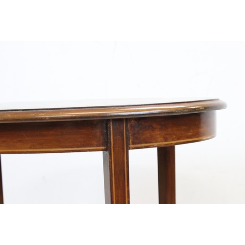 712 - Edwardian Inlaid Mahogany Oval Side Table, 67cms long x 76cms high