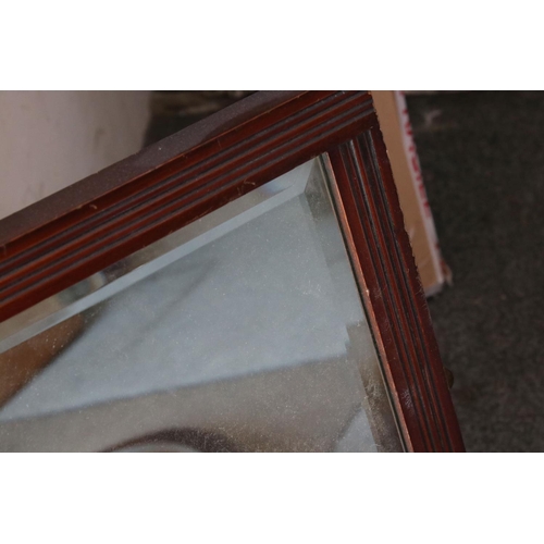 723 - Three Mahogany Framed Mirrors, rectangular, oval and shield shaped