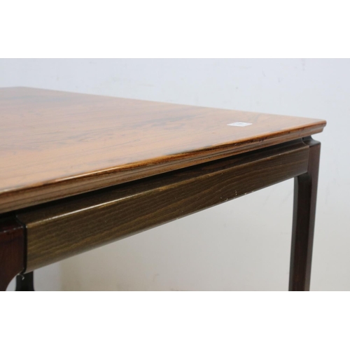 744 - Mid 20th century Scandinavian Square Coffee Table, remnants of paper label to underside, 70cms wide ... 