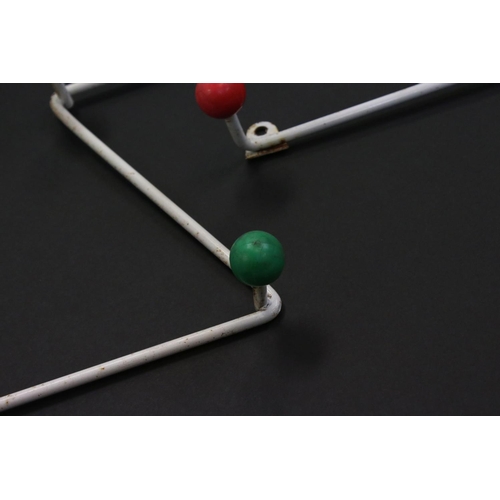 778 - Two Mid 20th century Retro Sputnik Atomic Coat Hooks of ' W ' form, 47cms long