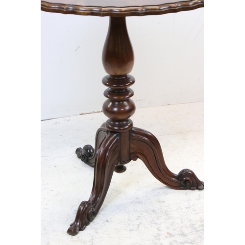 797 - Early 19th century style  Circular Pedestal Table with piecrust edge, 61cms diameter x 65cms high