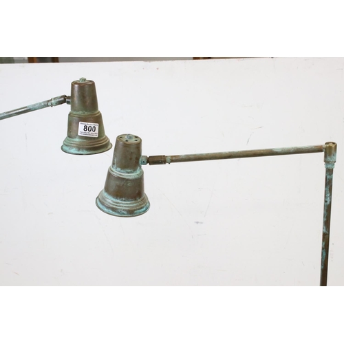 800 - Pair of Mid 20th century Copper Industrial Anglepoise Standard Lamps, approx. 155cms high