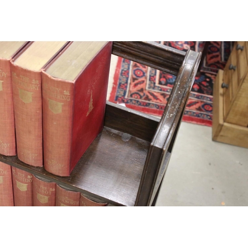 804 - Small Early 20th century Oak Bookcase with four shelves, 35cms wide x 94cms high, containing twenty ... 