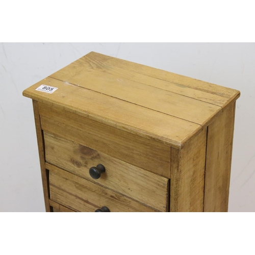 805 - Pine Chest of Seven Drawers