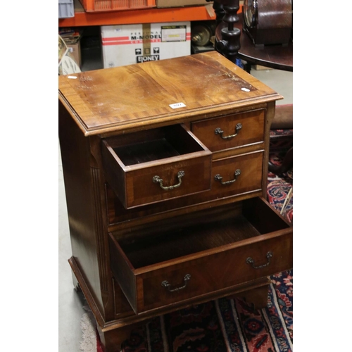 807 - 20th century George III style Mahogany Small Chest of Two Short over Three Long Drawers raised on br... 