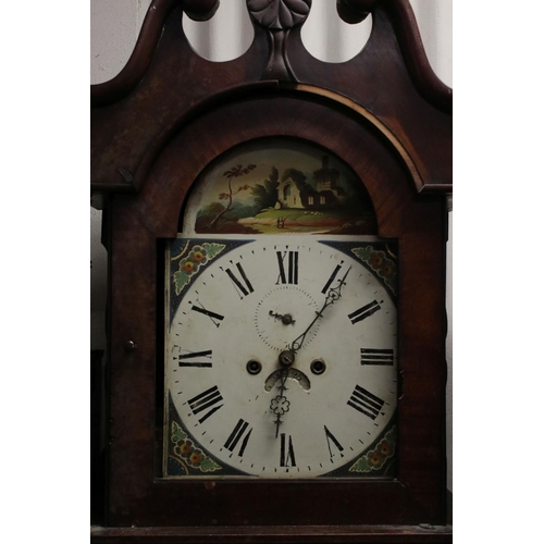 809 - An antique mahogany Walker and Hughes of Birmingham longcase clock.