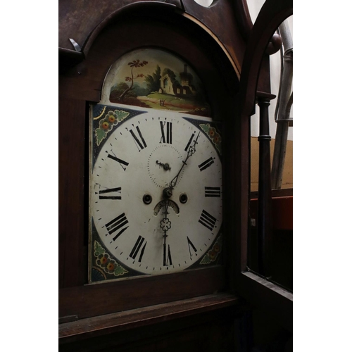 809 - An antique mahogany Walker and Hughes of Birmingham longcase clock.