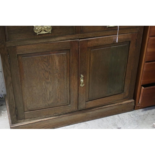 818 - Late 19th / Early 20th century Arts and Crafts Oak Mirrored Back Sideboard, 107cms wide x 186cms hig... 