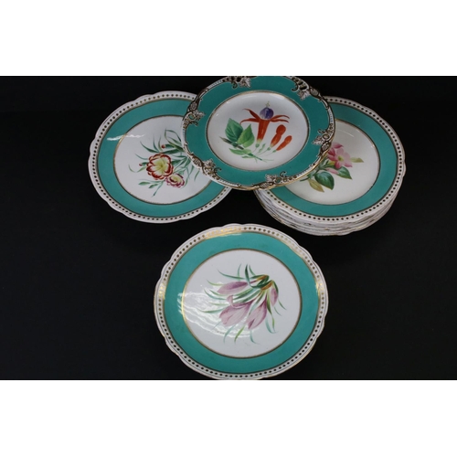 675 - A Imperial Porcelain Wedgwood 'Luna' pattern part dinner service together with a quantity of floral ... 