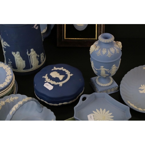 680 - Group of Wedgwood Jasperware, to include vases, pin dishes, jug etc