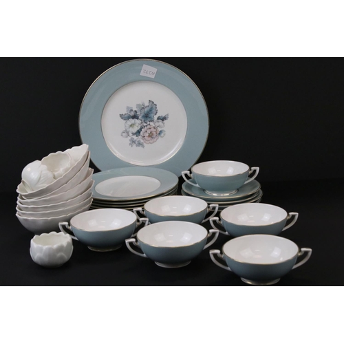 683 - A contemporary Royal Worcester Cynthia part dinner service.