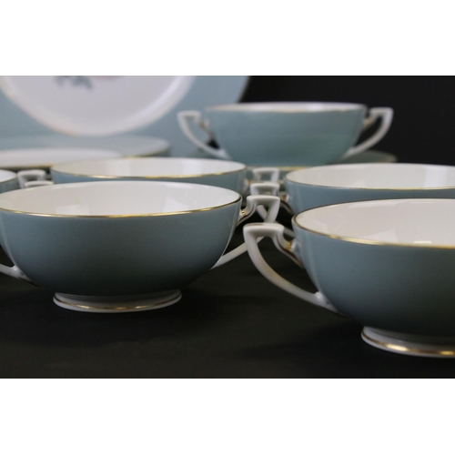 683 - A contemporary Royal Worcester Cynthia part dinner service.