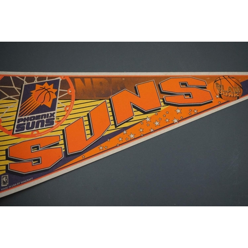 625 - Collection of Seven American Basketball Pennants including Two x Phoenix Suns, Pacers, Orlando Magic... 