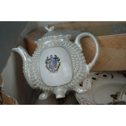 628 - A good quantity of crested china to include W.H. Goss together with a quantity of coronation ware.