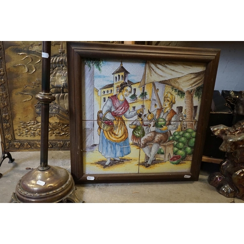 631 - A group of mixed collectables to include brass ware, fireside companions and fire guards.