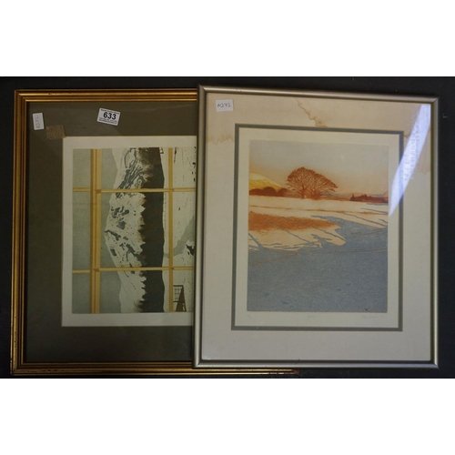 633 - Two Alisa Kennedy limited prints titled Goosewell  signed in pencil.