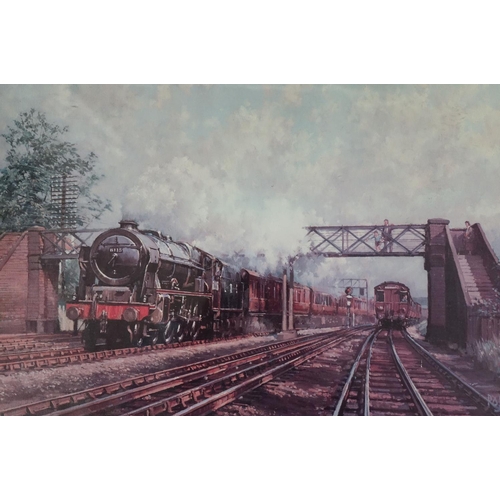 637 - Peter Owen Jones, railwayana interest, a signed limited edition print of Scots Guardsman, no. 54