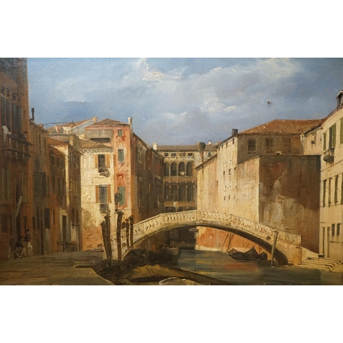 644 - Oil on board of a Venetian scene