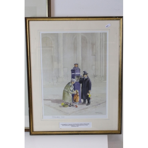 660 - two framed Police Constabulary prints by T W Paintam & K Lyles.