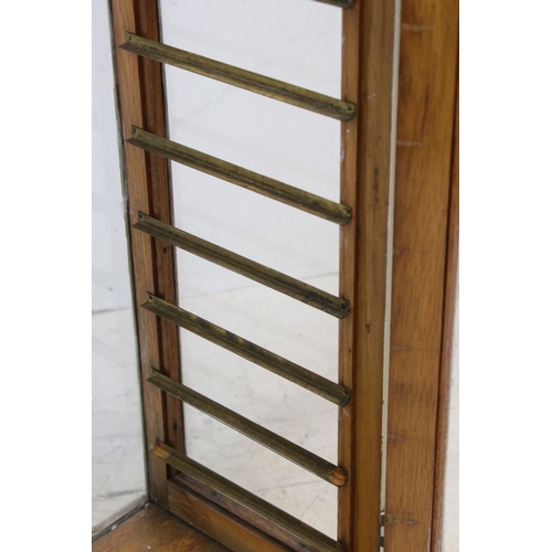 744a - Early 20th century Glass Medicine Cabinet (lacking shelves), 36cms wide x 78cms high