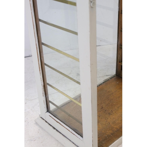 744a - Early 20th century Glass Medicine Cabinet (lacking shelves), 36cms wide x 78cms high