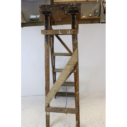 820 - Mid 20th century Set of Pine Decorators Step Ladders