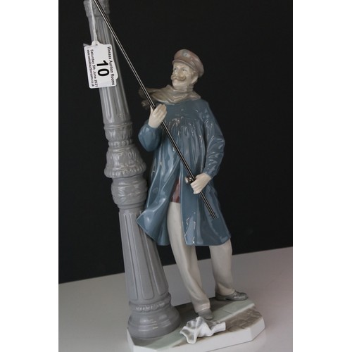 10 - Boxed Lladro figure ' The Lamp Lighter ' 48cm in height.