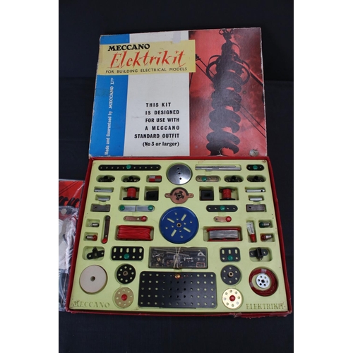 168 - Boxed 1960s French Meccano No 3 Set and 2 x Meccano Elektrikit sets from the 1960s, appearing near c... 