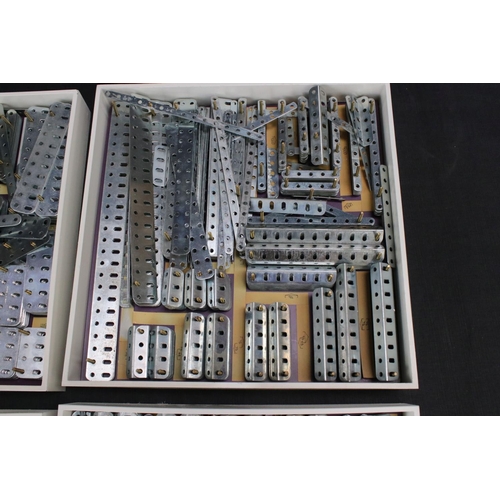 194 - Cabinet with six drawers containing a quantity of original Meccano, many stamped examples, well orga... 