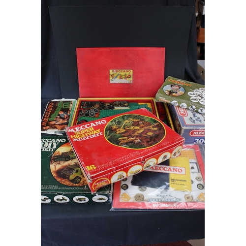 169 - Collection of boxed Meccano sets to include No 8 in red/green, Mechanisms set, Outfit 3000, Super Hi... 