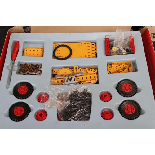 170 - Six boxed Meccano sets to include Highway Vehicle Set, Airport Service Set, Engineering Set etc, unc... 