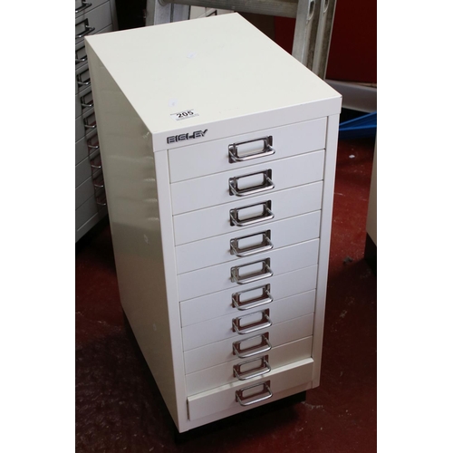 205 - Bisley ten drawer cabinet containing various Marklin and other construction accessories accessories ... 