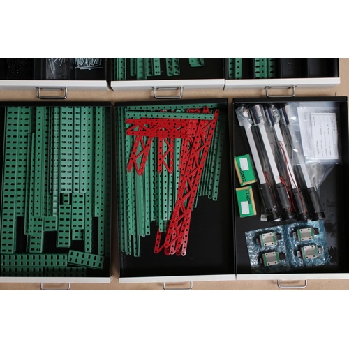 205 - Bisley ten drawer cabinet containing various Marklin and other construction accessories accessories ... 