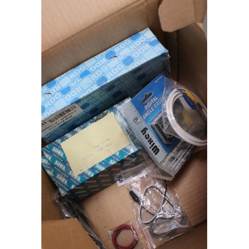 221 - Quantity of various Construction building accessories and parts to include boxed Desktop Voltage Con... 