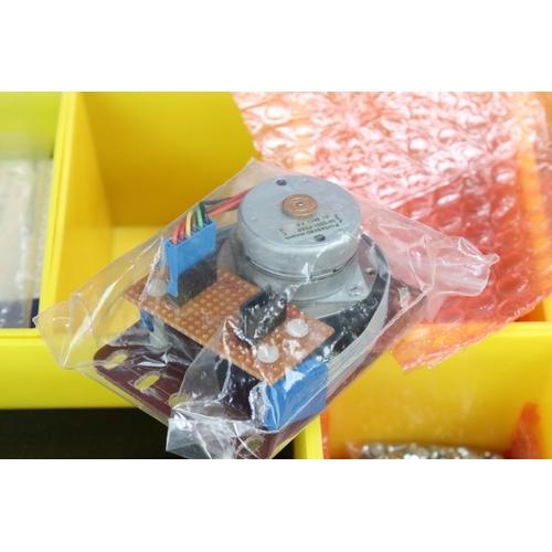 230 - Construction - Two plastic compartment tray boxes with various accessories for building to include t... 