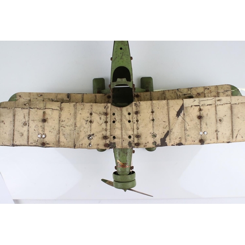 278 - Meccano Seaplane with single propeller, early to mid 20th C, shows rusting