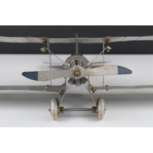 279 - Mid 20th C Meccano bi-plane model, single propeller, gd condition with some rusting and age