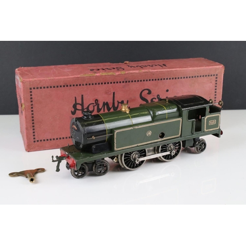 120a - Boxed Hornby O Gauge L459 clockwork No 2 Special GWR green 4-4-2 Tank Locomotive, running number 222... 