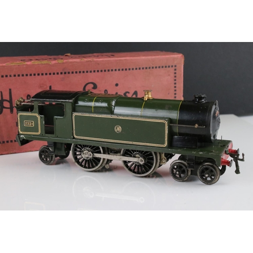 120a - Boxed Hornby O Gauge L459 clockwork No 2 Special GWR green 4-4-2 Tank Locomotive, running number 222... 