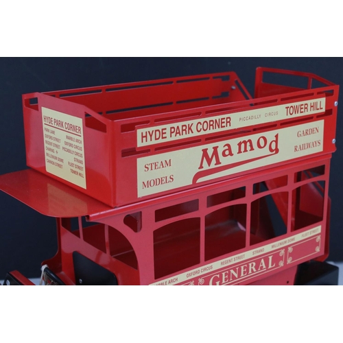 283 - Mamod live steam LB1 steam model London Omnibus bus in red body with original tag, excellent conditi... 