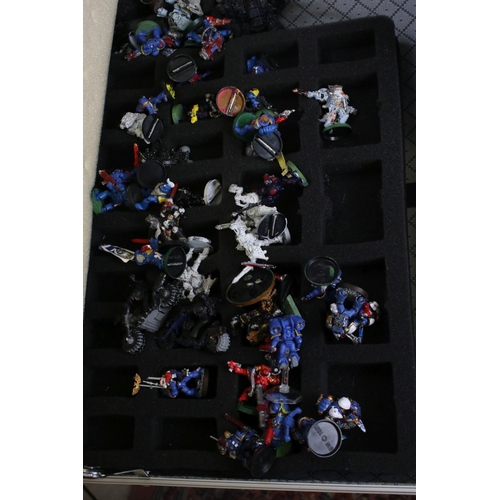 287 - Two Games Workshop branded Warhammer carry cases, each containing foam sheets and figures (one missi... 