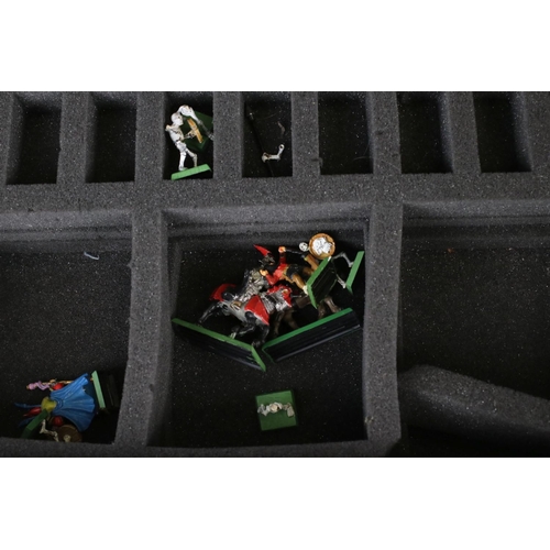 287 - Two Games Workshop branded Warhammer carry cases, each containing foam sheets and figures (one missi... 