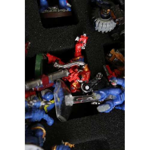 287 - Two Games Workshop branded Warhammer carry cases, each containing foam sheets and figures (one missi... 