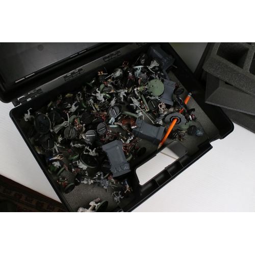 287 - Two Games Workshop branded Warhammer carry cases, each containing foam sheets and figures (one missi... 