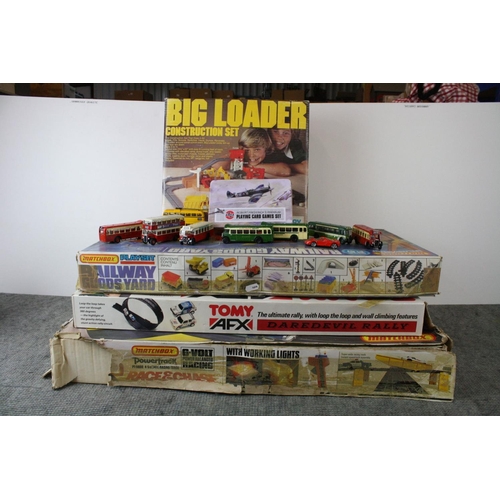 1180 - Two slot car racing sets to include Tomy Daredevil Rally and Matchbox Race & Chase together with a s... 