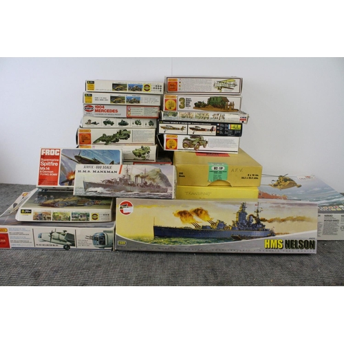 1183 - 55 x Boxed plastic model kits to include Airfix 1:72 R.A.F. Rescue Launch, Vosper M.T.B., 1:600 HMS ... 