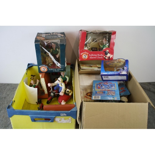 1182A - Collection of Aardman Animation Wallace and Gromit boxed and loose collectables, to include 4 x Wesc... 