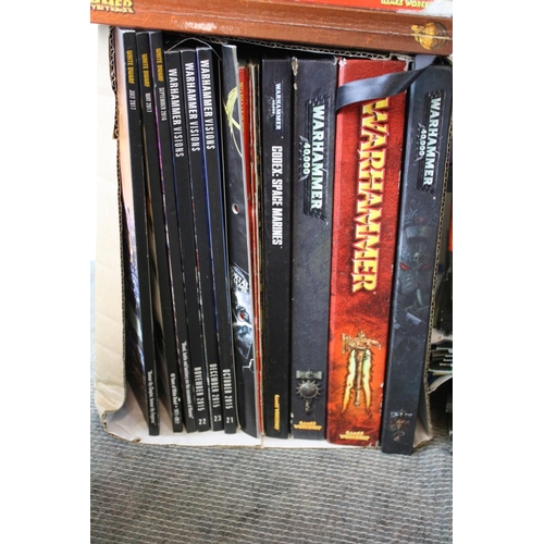 288 - Large collection of Games Workshop Warhammer books and related ephemera, to include White Dwarf, War... 